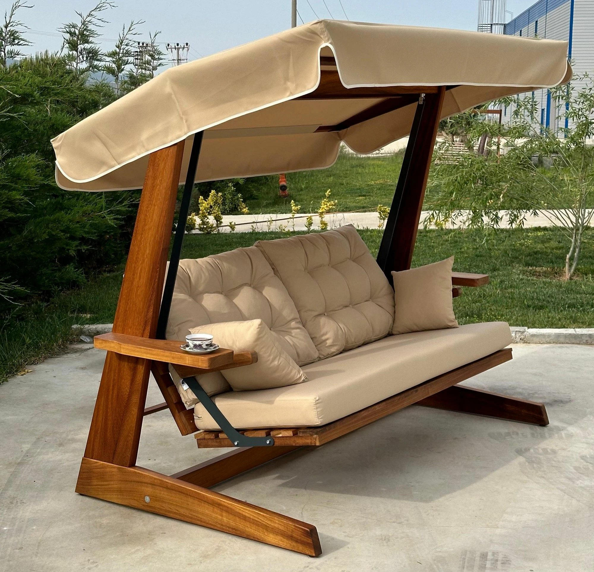 Ljuljajoči vrtni trosed, camel, Skye Decor Sia 2400