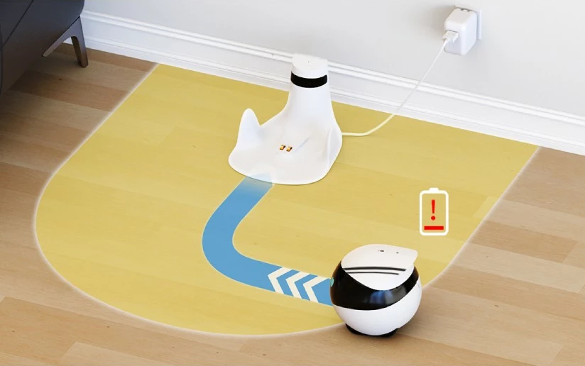 Robot za hišne ljubljenčke Enabot EBO Air, kamera 1080p, sledenje z AI, LiDAR, upravljanje z aplikacijo, bel