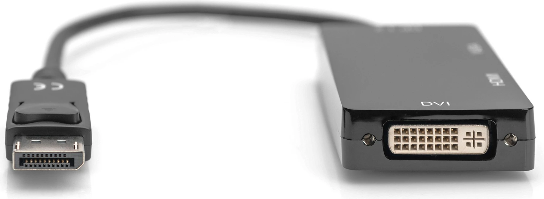 Adapter DisplayPort 3-v-1, Digitus, 0,2 m, črn