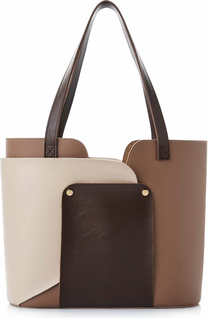 Tote torba, mink in krem, Lucky Bees, 1292