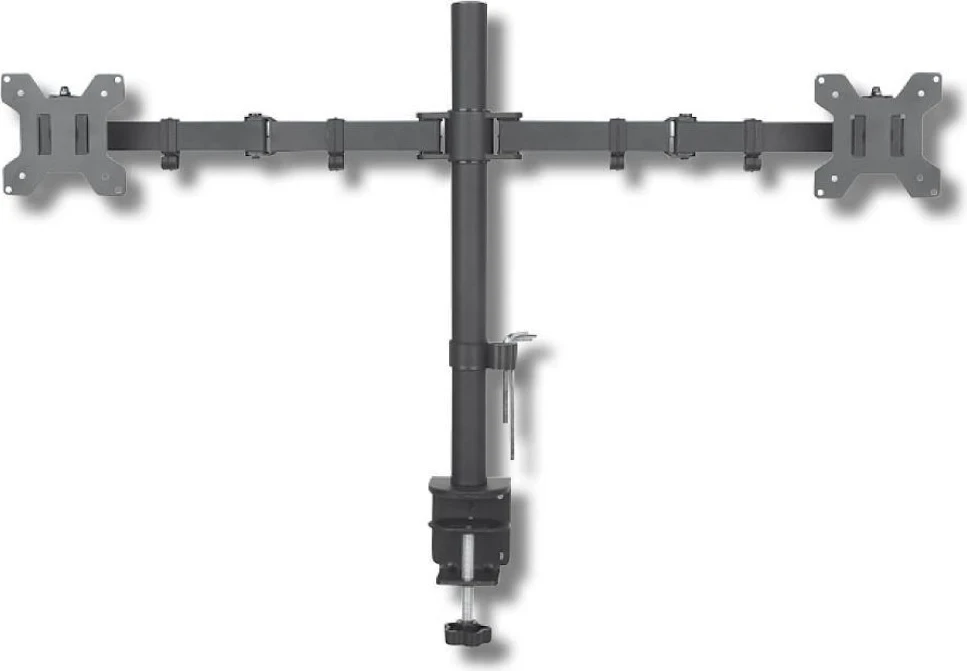 Držalo za monitor z dvema zaslonoma Techly ICA-LCD 382-D, do 27 in, črno