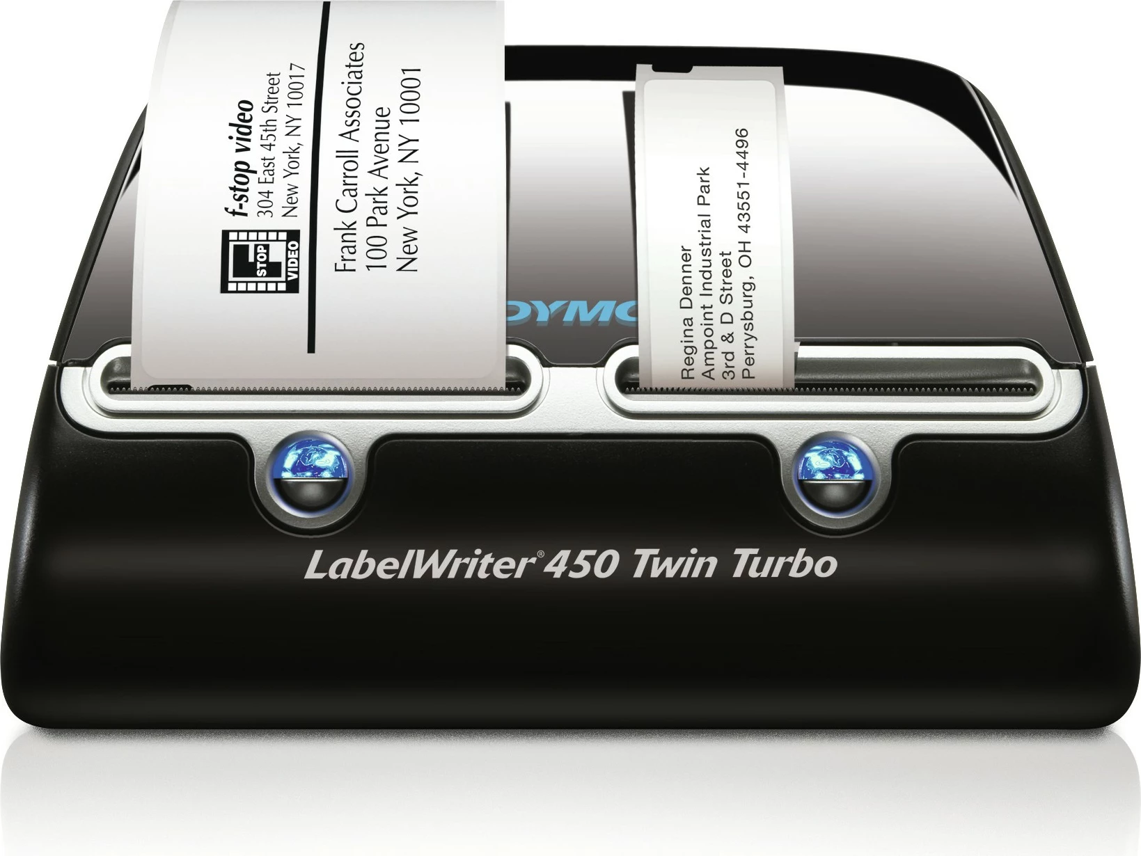 Etiketni tiskalnik Dymo LabelWriter 450 Twin Turbo, neposredni termični, 600 x 300 DPI, črn/srebrn