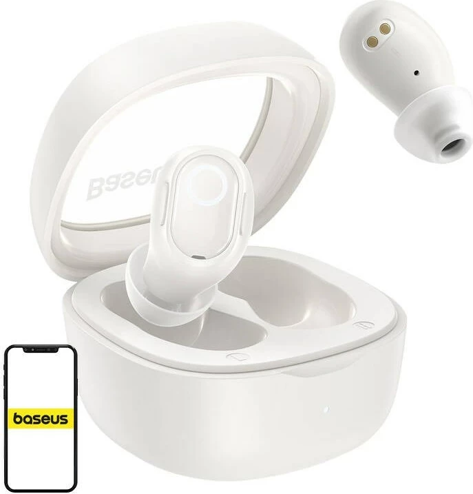 Brezžične slušalke Bowie WM02, Baseus, True Wireless, bele