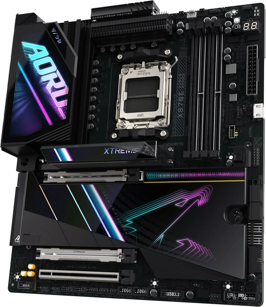 Matična plošča Gigabyte X870E AORUS XTREME AI TOP, Socket AM5, DDR5, Wi‑Fi 7, 10GbE LAN, črna