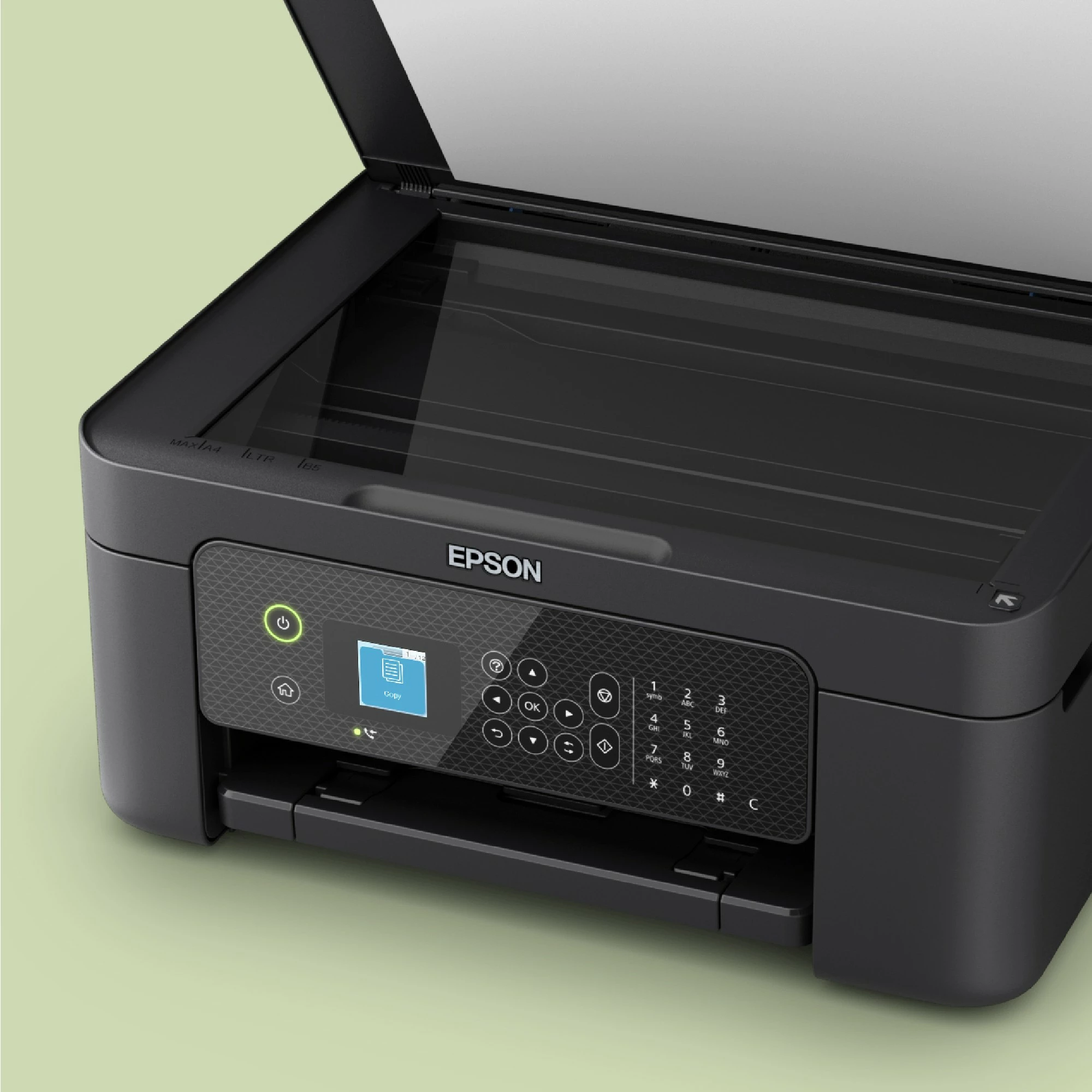 Multifunkcijski tiskalnik Epson WorkForce WF-2910DWF, Wi-Fi, dvosmerno tiskanje, barvni zaslon, črn