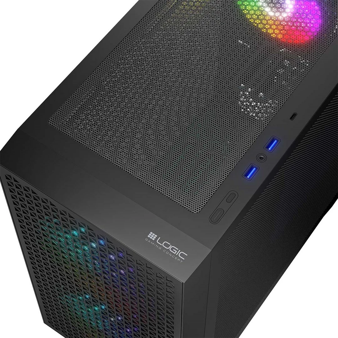 Kompaktna kaseta LOGIC DART PRO ARGB MINI USB-C, črna
