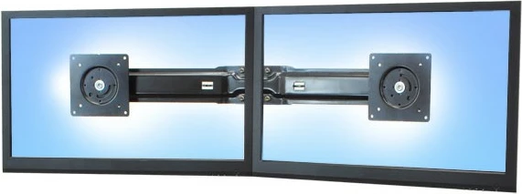 Stenski nosilec za dva monitorja Ergotron 97-783, 17–26 in, 16,4 kg, črn