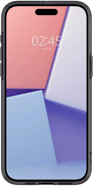 Prozoren zaščitni ovoj z magnetom Spigen Ultra Hybrid Mag za iPhone 15 Pro, MagSafe, Zero One, prozorno/siv