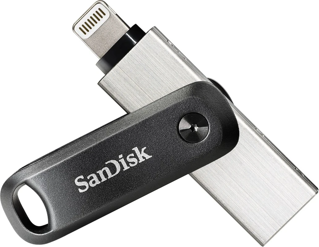 USB ključek 128 GB, SanDisk, siv in srebrn