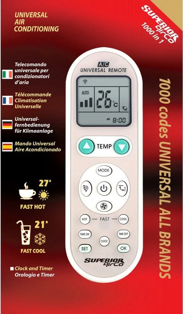 Univerzalni daljinski upravljalnik za klimatske naprave Superior Electronics AirCo Simply