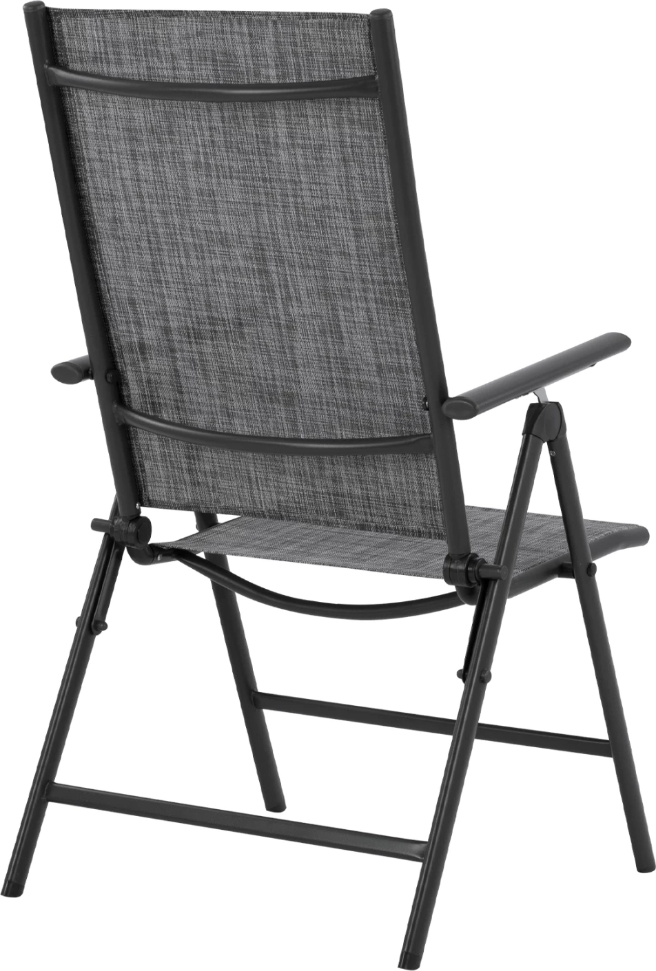 Zložljiv naslanjač 7 sedežev kovinsko sive barve s sivim tekstilom FH5700.01 55x70x103 cm, set 2 kosov