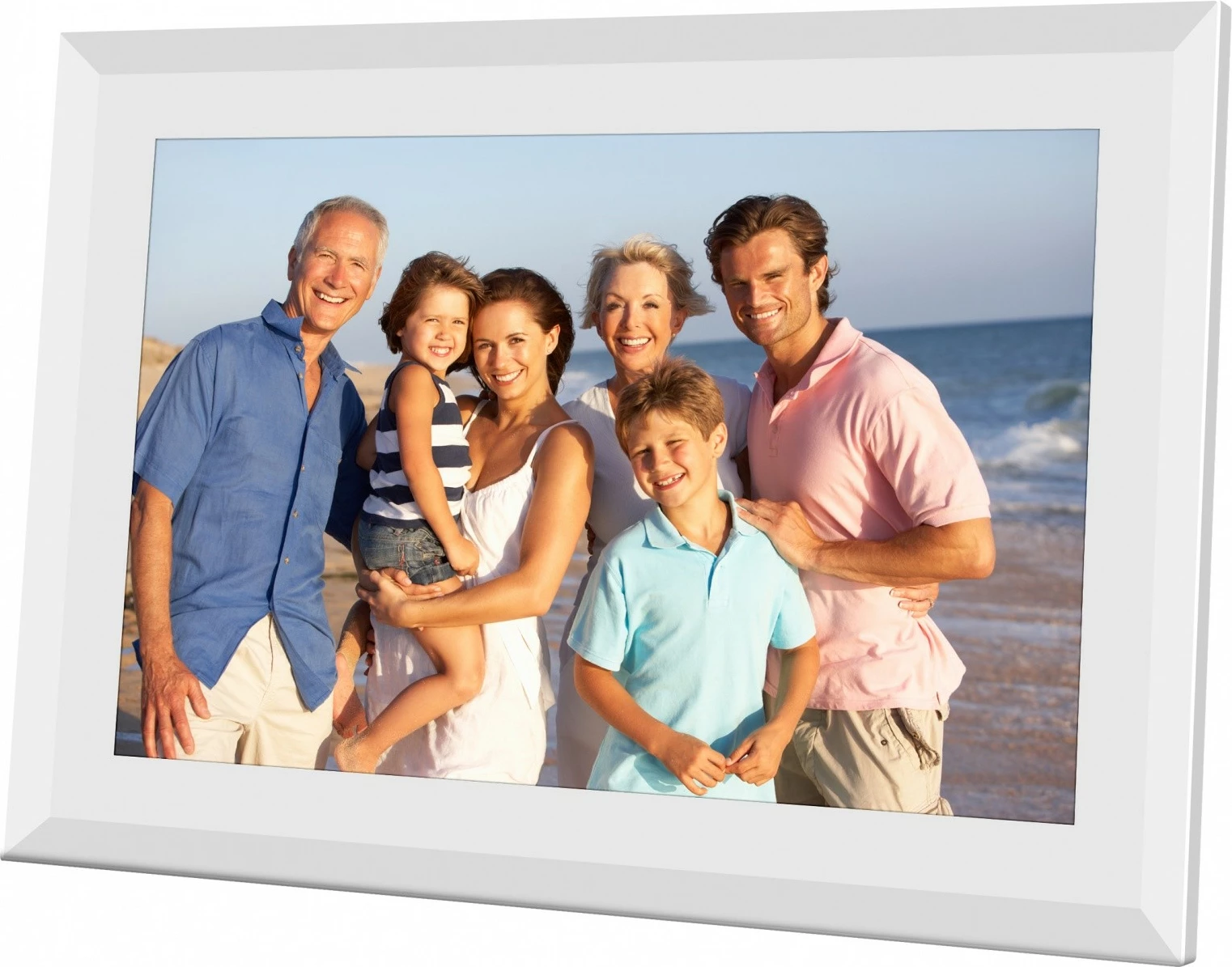 Digitalni foto okvir Sencor SDF 1091W, 10,1 inč, 4,6 GB, bel