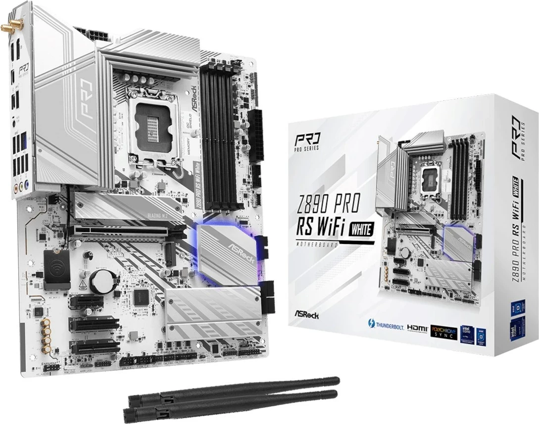 Plošča ASRock Z890 Pro RS WiFi, ATX, bela