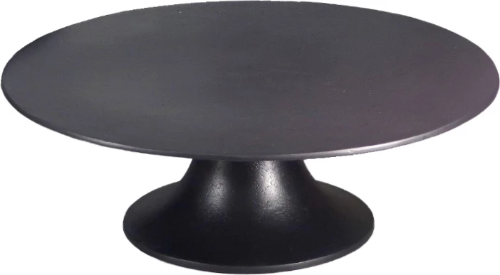 Dekorativna plošča z nogo, črn aluminij, 42x42x14 cm, MARA