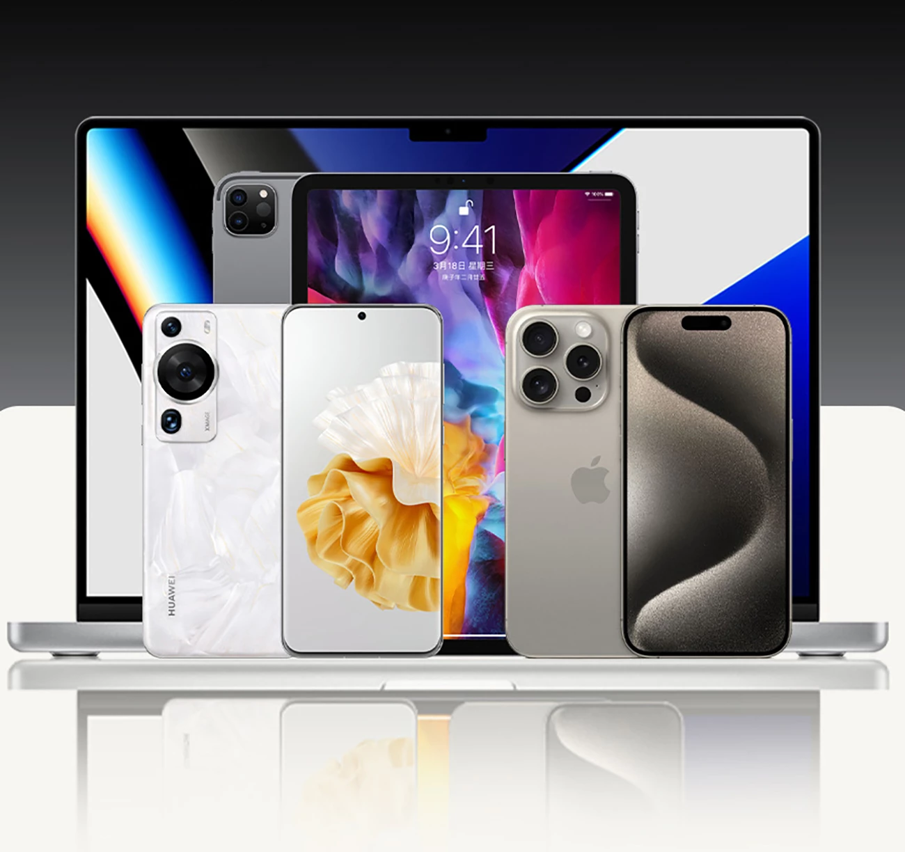 Kabel 4-v-1, 1,5 m, 65W, USB-A/USB-C na Lightning/USB-C Dudao L20 Pro, črn