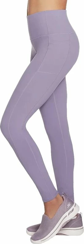 Visok pas, ženske legice Skechers, vijolične