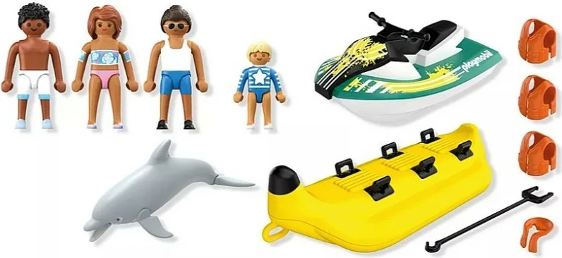 Igralni komplet Playmobil My Life 71905 Banana Boat Ride z 4 figuricami in delfinom