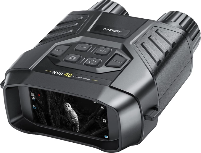 Digitalna nočna opazovalna naprava FNIRSI NVS-40, 4K video, 36 MP fotografije, 3" IPS zaslon, 6x digitalna povečava, IR 850 nm do 300 m