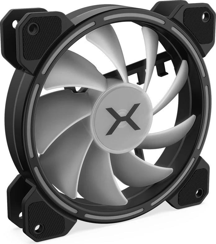 Ventilator za ohišje KRUX LUNAR 120 ARGB, črn