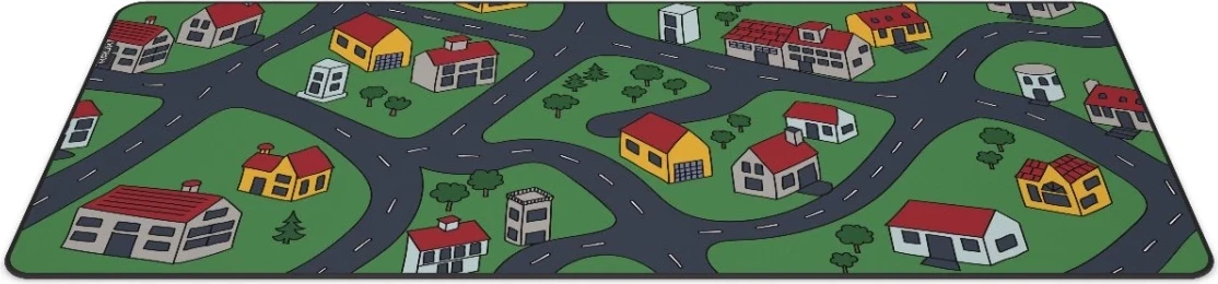 Velik XXL podložek za miško Krux Space City, večbarven z RGBW