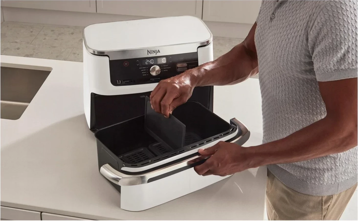 Vokotla za cvrtje Ninja AF500EU, bela