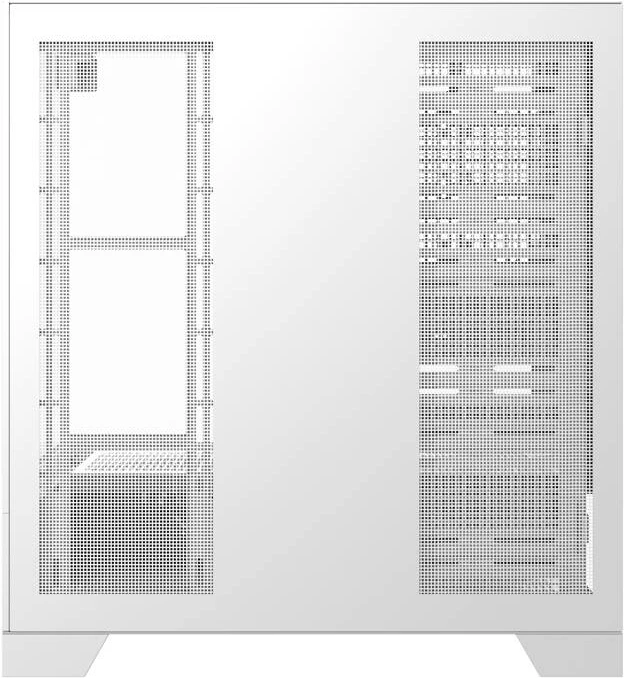 Veliko tower računalniško ohišje s kaljenim steklom, 1 ventilator, belo, Darkflash DY450 PRO