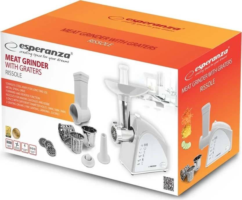 Mlinček za meso Esperanza EKM034, siv