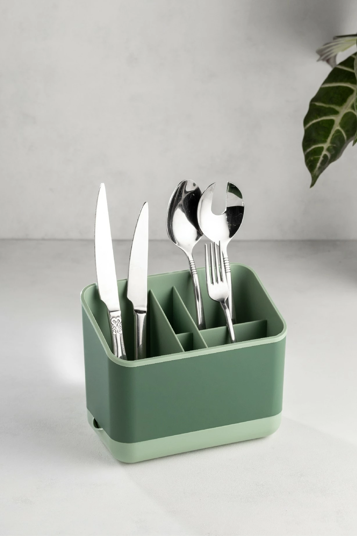 Organizatorji iz plastike, zelen, 2 kosa, 16,5x10x14 cm, Hermia 2LIBNM-8052