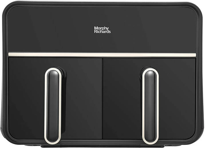 Cvrtnik na vroč zrak z 2 neodvisnima predelkoma, velik zaslon na dotik, črn Morphy Richards 480020