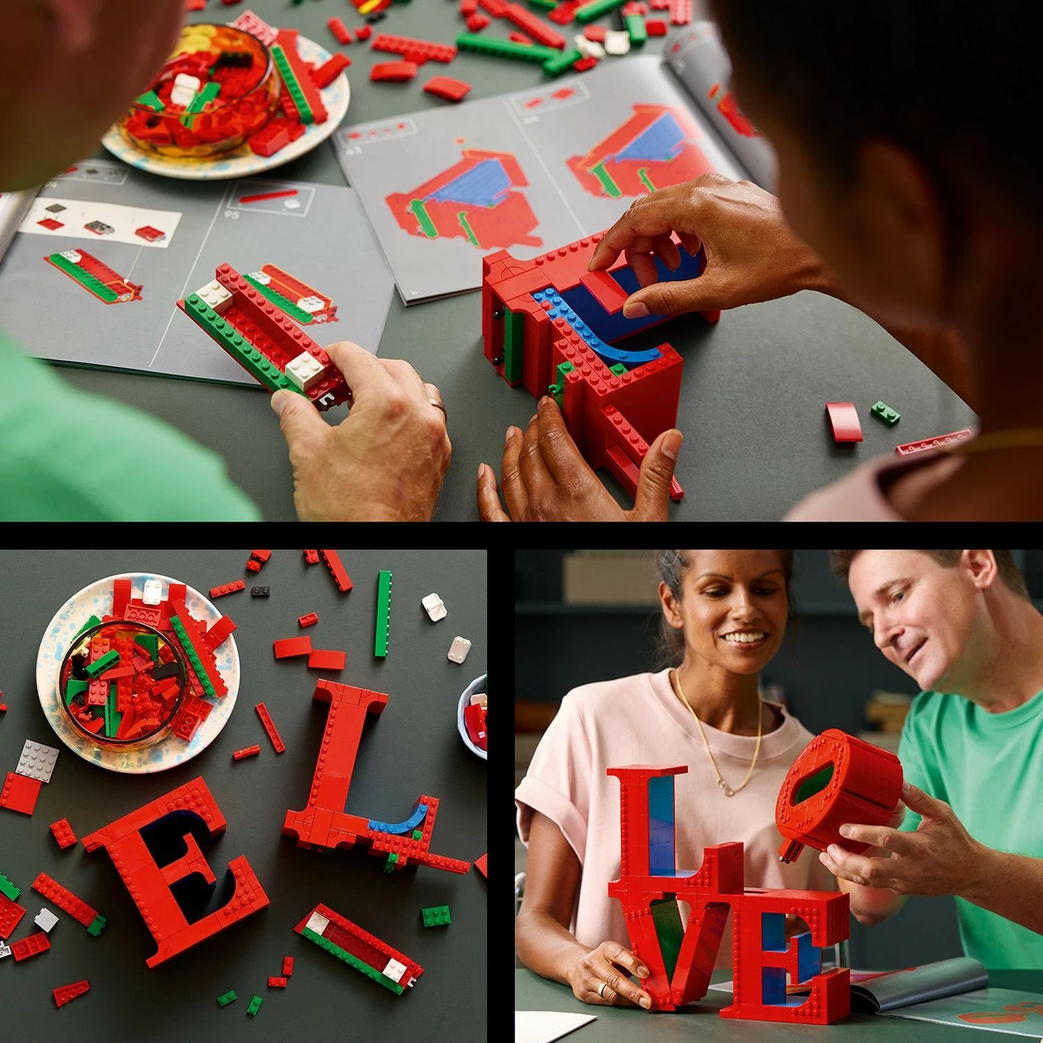 Umetniški set LOVE, LEGO Art 31214, večbarven