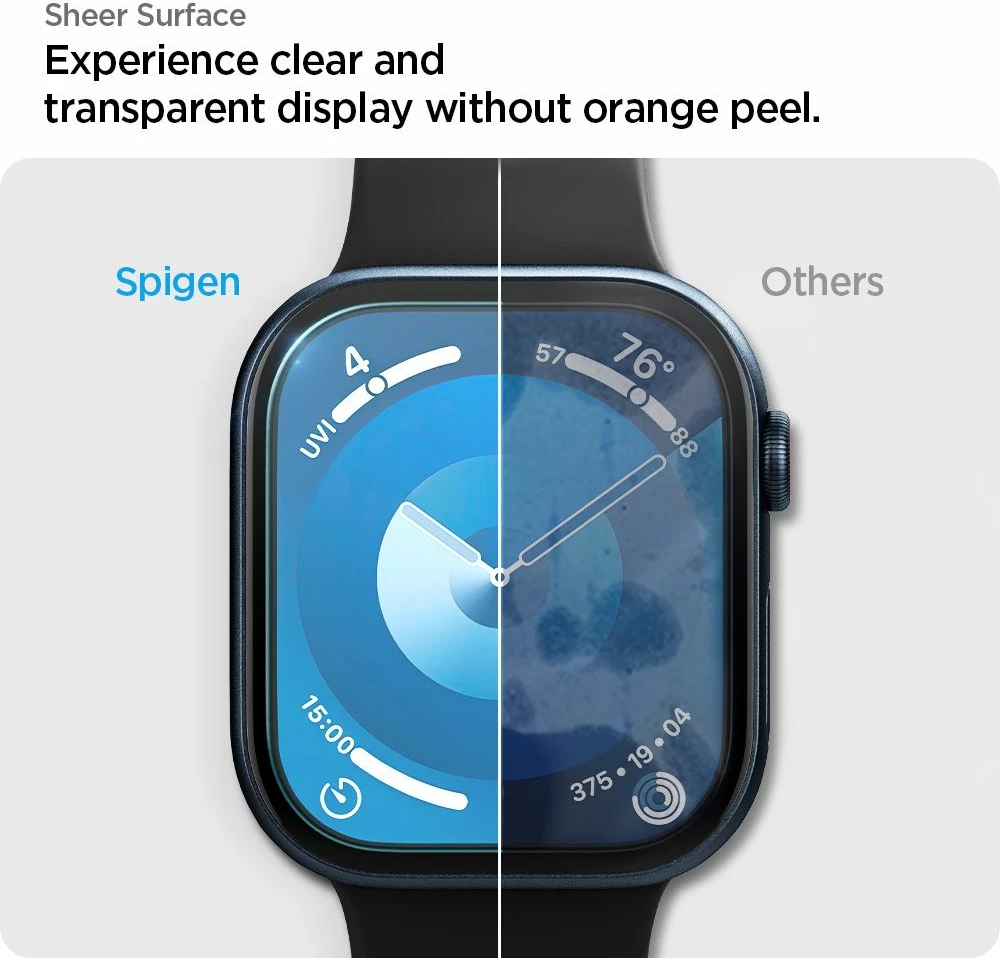 Zaščitno steklo za pametno uro Spigen Elite Shield EZ FIT Hybrid Glass, za Apple Watch 10 46 mm, prozorno, 2 kosa