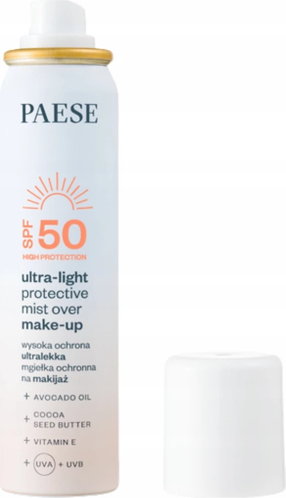 Ultra lahek zaščitni sprej za obraz SPF50, Paese, za ženske, 75 ml