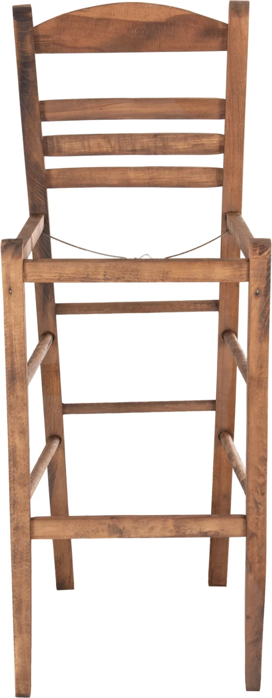 Barski stol Gadiel iz bukovega lesa impregniran v barvi oreha 40,5x39x104,5H cm. Samo okvir