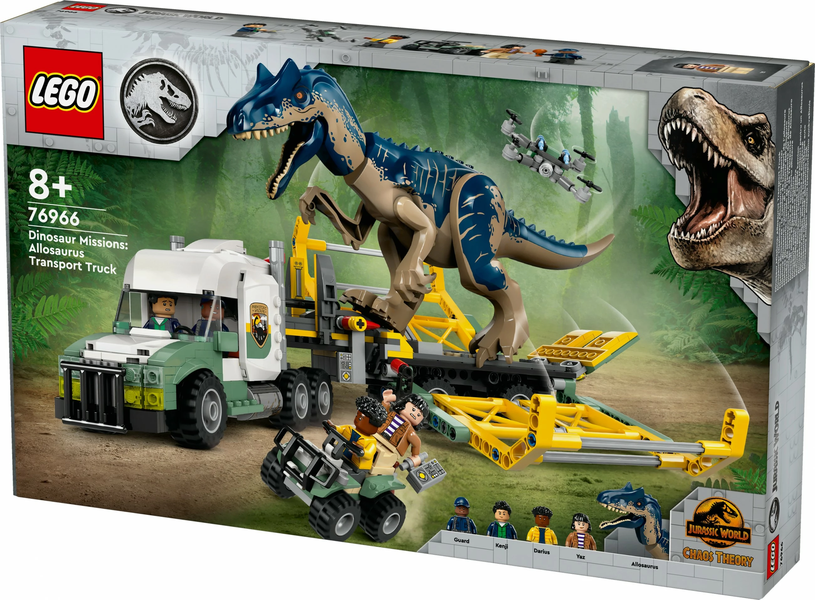 Set za gradnjo Allosaurus Transporter LEGO Jurassic World 76966, 588 kosov, večbarven