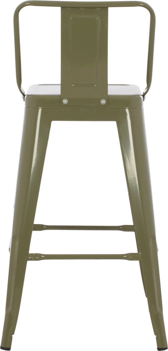 Kovinski barski stol srednje višine MELITA v temno olivno zeleni barvi FH8574.03 42x42x98 cm
