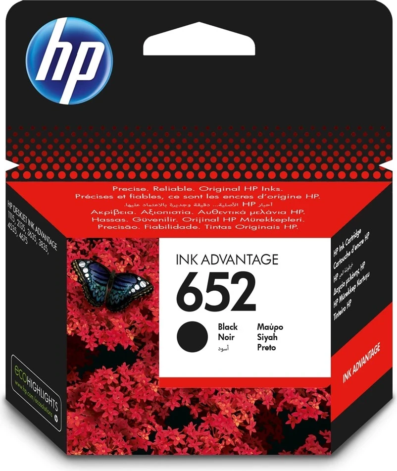 Črnilna kartuša originalna HP 652, črna