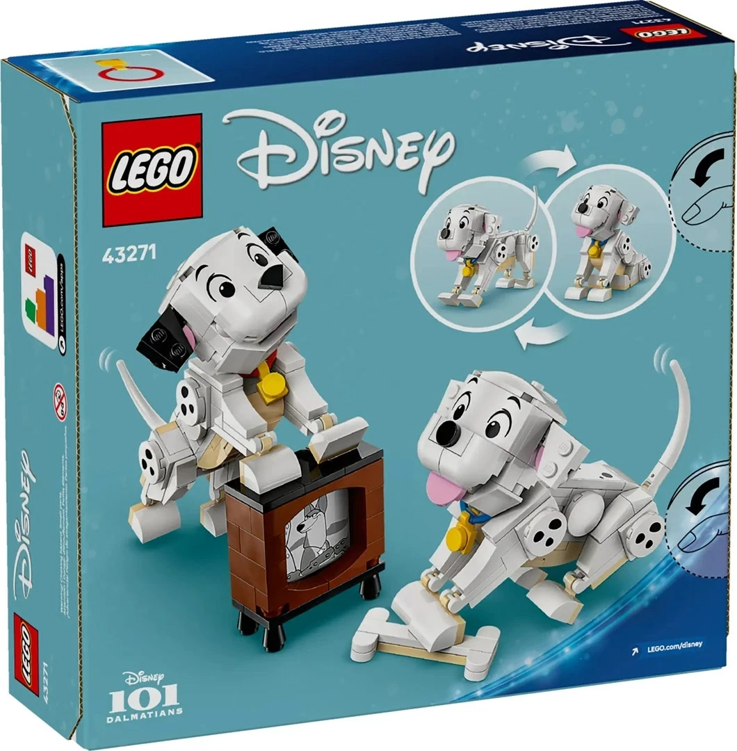 Set LEGO Disney Lucky & Penny, 101 Dalmatincev, 268 kosov
