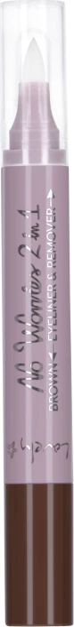 Dvostranski eyeliner in odstranjevalec Lovely No Worries 2in1, rjav, 1 kos