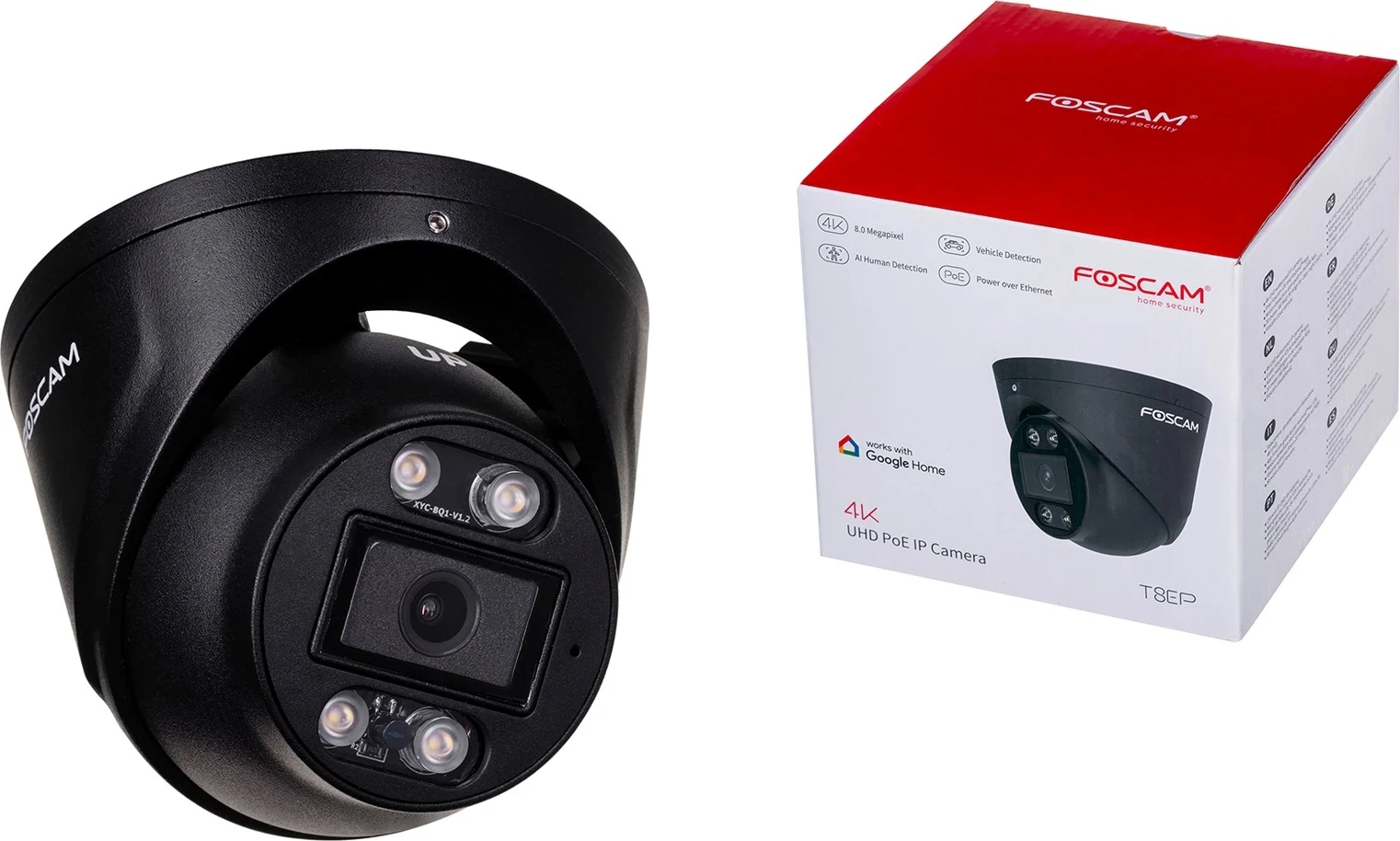 IP POE kamera FOSCAM T8EP 8MP, črna