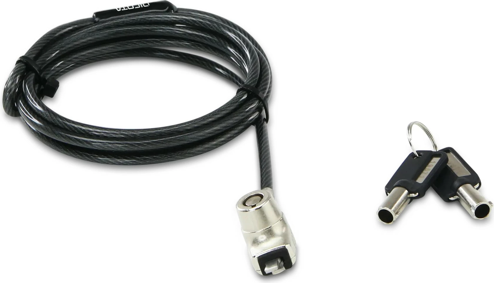 Varnostna ključavnica za prenosnik Dicota LAPTOP LOCK WEDGE, s ključema, črna
