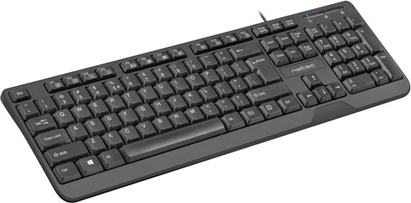 Kompaktna in tanka tipkovnica NATEC Trout Slim USB, US, črna