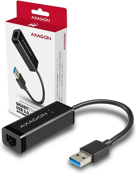 Omrežni adapter AXAGON ADE-SR, USB-A 3.2 Gen 1, Gigabit Ethernet, črn