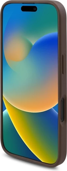 Ovitek za telefon, trd, MagSafe, rjav, Guess GUHMP16SP4ROPEMCW za iPhone 16 6,1"