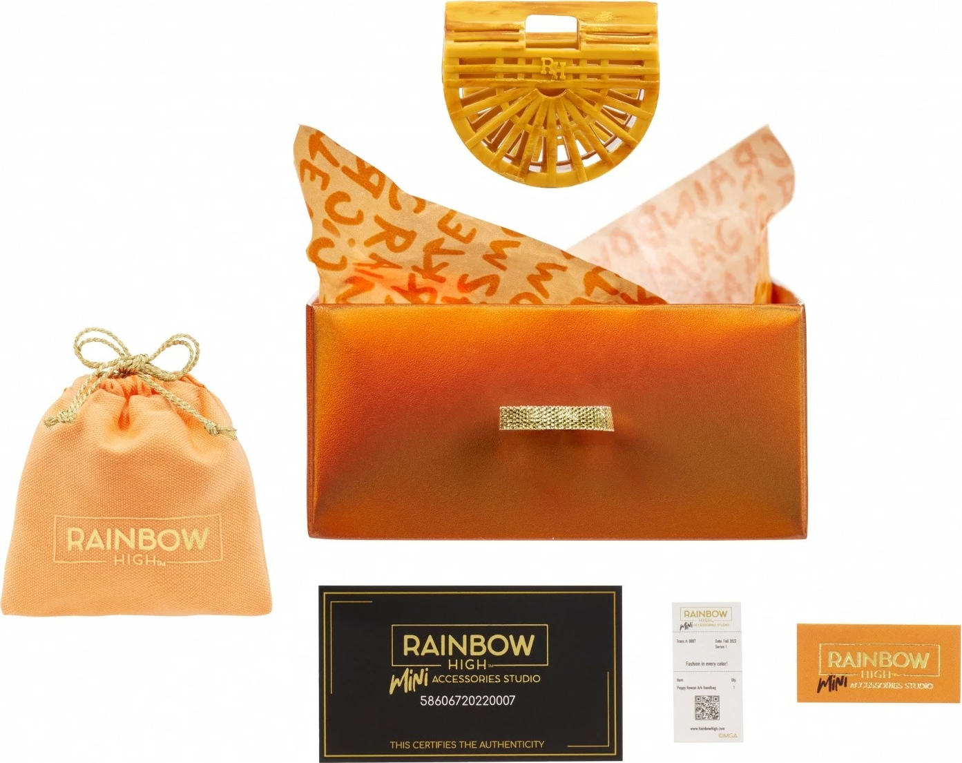 Set torbic za punčke, Rainbow High Accessories Studio Series 1, mešanica