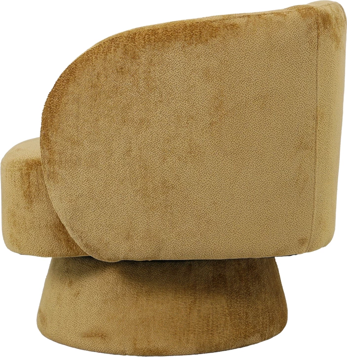 Vrtljivi fotelj, medene barve, 78x81x77 cm