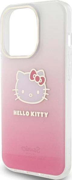 Ovitek za telefon Hello Kitty IML Gradient Electrop Kitty Head za iPhone 15 Pro Max, roza