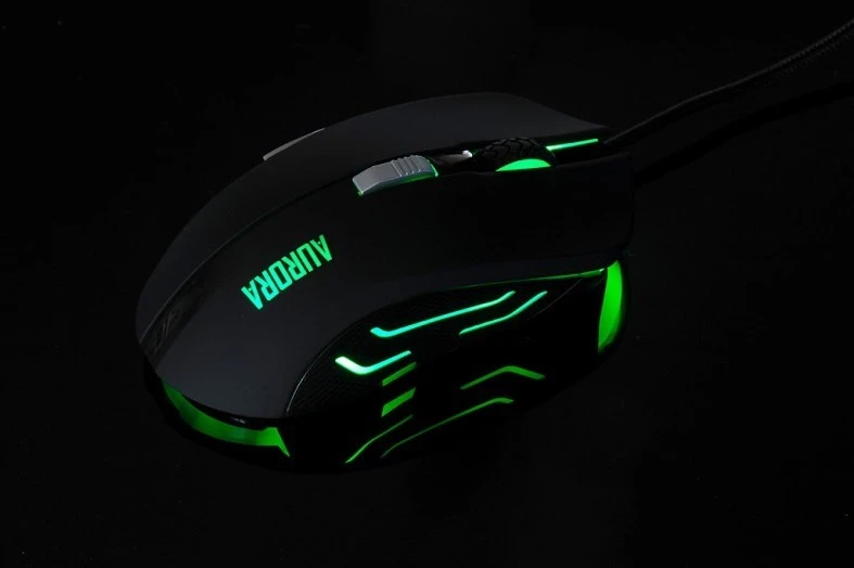 Optična miška USB Type-A, 2400 DPI, črna, iBox Aurora A-1