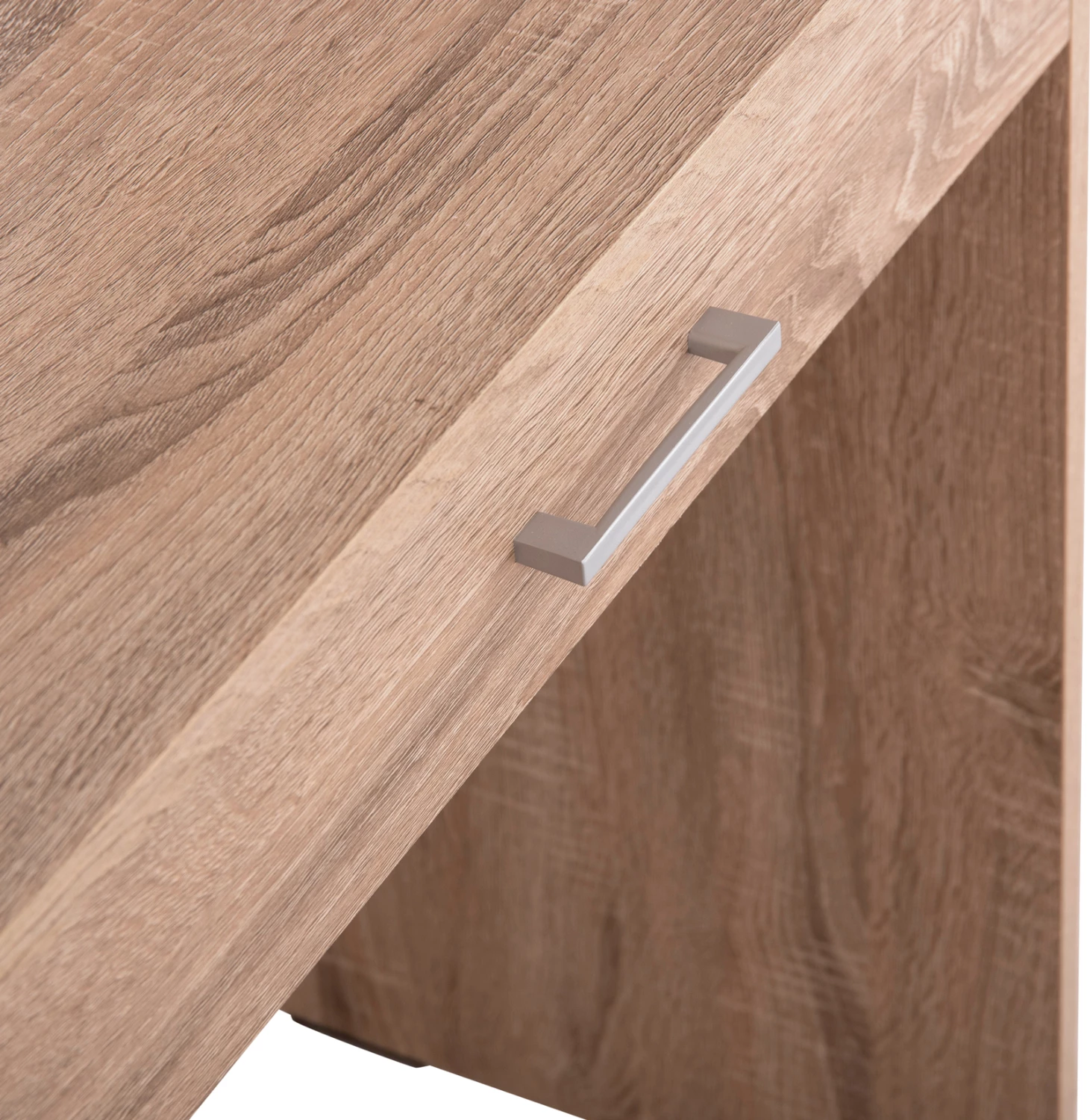 Toaletna miza z ogledalom in stolčkom CRYSTEL FH9938.11 melamin v barvi sonoma hrasta 74x39x155H cm