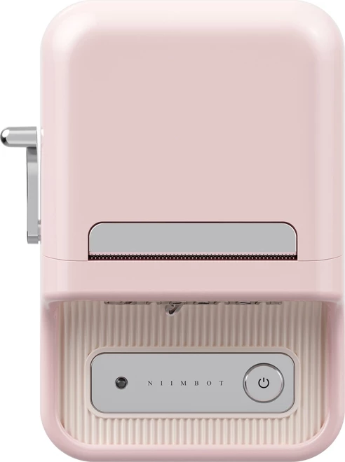 Prenosni termični tiskalnik nalepk, NIIMBOT B21S, 203 dpi, širina role 20–48 mm, Bluetooth, USB-C, baterija 1200 mAh, rožnat