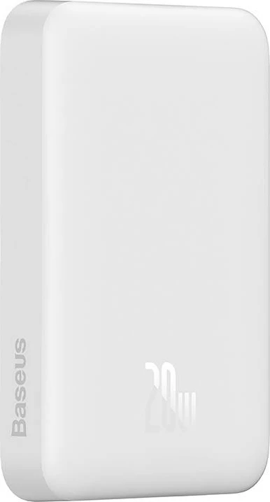 Prenosna baterija 10000 mAh Baseus Magnetic Mini, USB-C 20W, MagSafe, bela